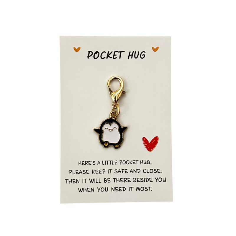 Pocket Hug met Pinguin sleutelhanger