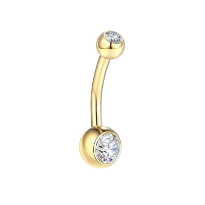 Navelpiercing Goudkleurig 1.6x4