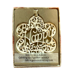 H&&H Inspirerende woorden hanger, Happy, Bloem