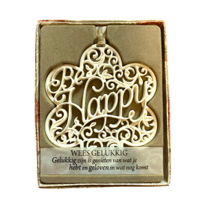 H&&H Inspirerende woorden hanger, Happy, Bloem H&&H Inspirerende woorden hanger, Happy, Bloem