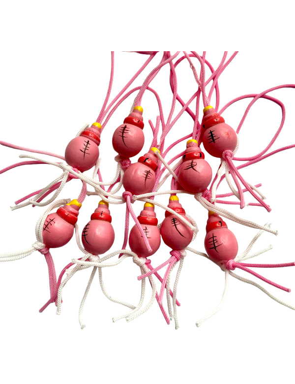Gelukspoppetjes Baby flesje roze 10 stuks 