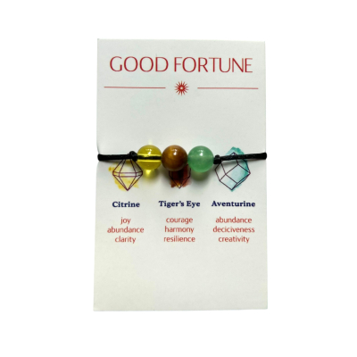 Armbandje 3 stenen Good Fortune
