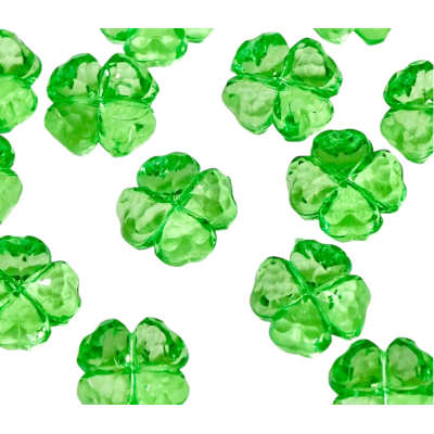 Klavertje vier acryl 10 stuks