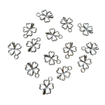 Klavertje vier bedels Zilverkleurig 10 stuks