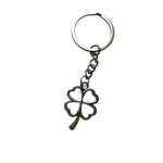 Sleutelhanger Klavertje vier Zilverkleurig