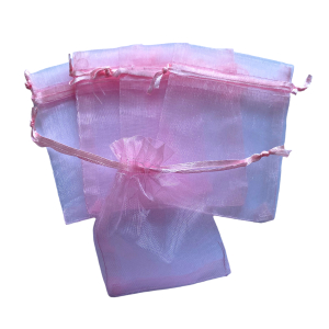 Organza zakje 7x9cm Roze