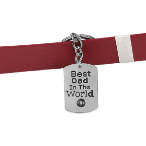 Sleutelhanger Vaderdag "Best dad in the world" Sleutelhanger Vaderdag "Best dad in the world"