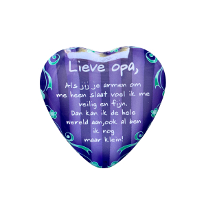 Blikje met tekst Hart, Lieve opa Blikje met tekst Hart, Lieve opa
