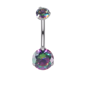 Navelpiercing Paars kristal 11x1.6