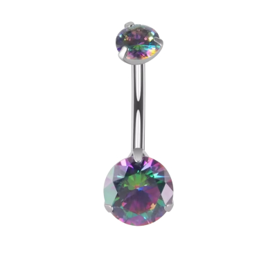 Navelpiercing Paars kristal 11x1.6