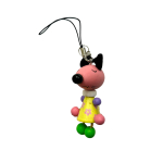 Sleutelhanger houten muisje Geel