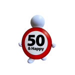 I'm Happy giftpoppetje 50 & Happy