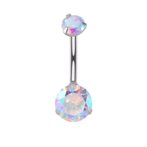 Navelpiercing Rainbow kristal 11x1.6