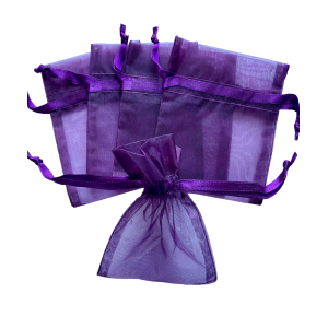 Organza zakje 8x10cm Paars donker