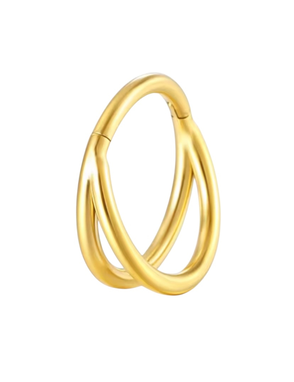Conch Piercing Ring Goudkleurig 12x1.2mm Conch Piercing Ring Goudkleurig 12x1.2mm