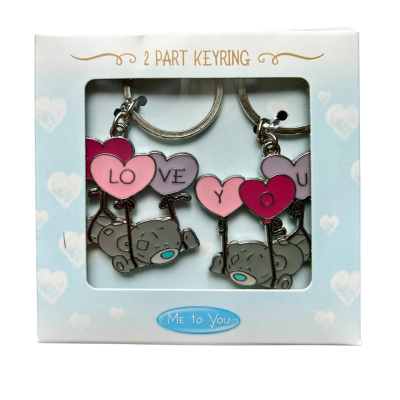 Set van 2 sleutelhangers, Me to you, Love you