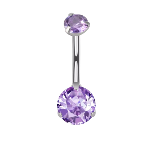 Navelpiercing Lila kristal 11x1.6 Navelpiercing Lila kristal 11x1.6