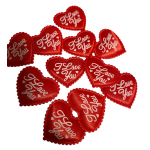 Hartjes Kussentjes I love you 10 stuks