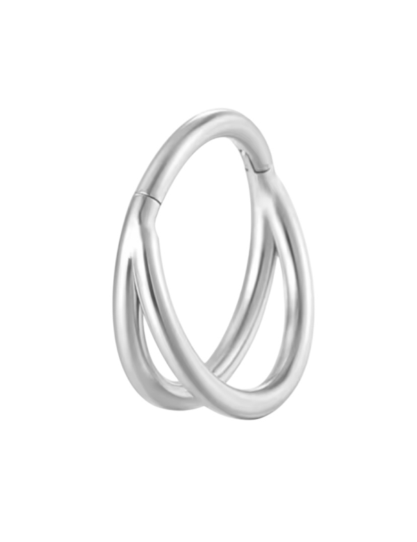 Conch Piercing Ring Zilverkleurig 12x1.2mm Conch Piercing Ring Zilverkleurig 12x1.2mm