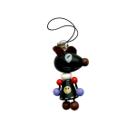 Sleutelhanger houten muisje Zwart