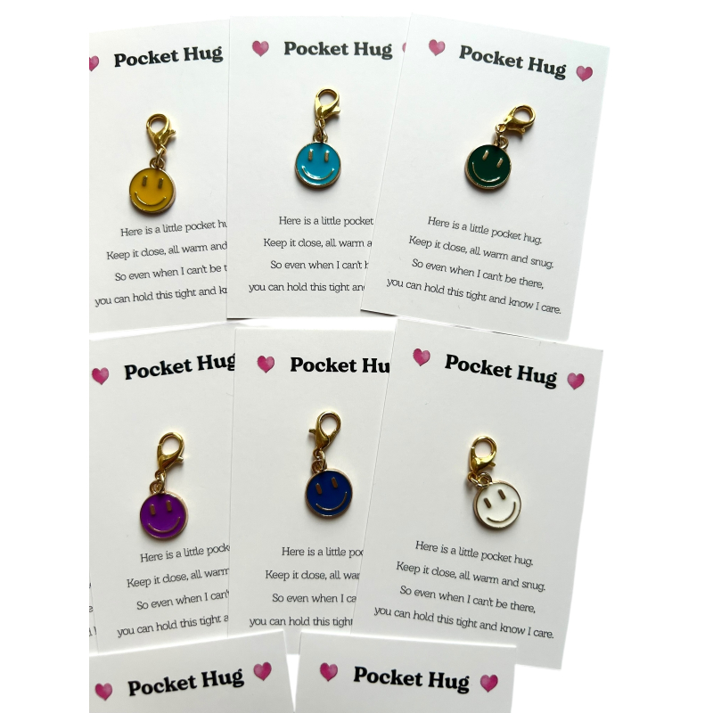 Pocket hug sleutelhanger Smiley 
