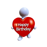 I'm Happy giftpoppetje Happy birthday