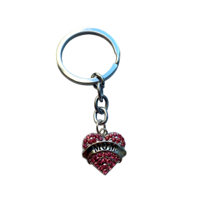 Sleutelhanger Mom Hartje Bling