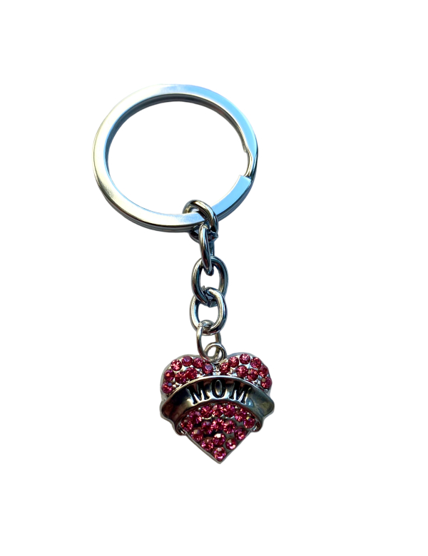 Sleutelhanger Mom Hartje Bling
