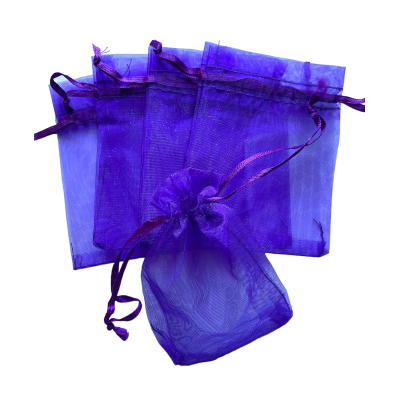 Organza zakje 7x9cm Paars