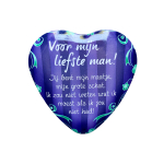 Blikje met tekst Hart, Voor mijn liefste man