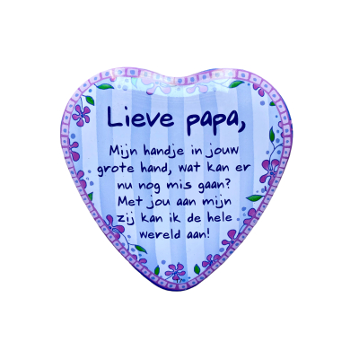 Blikje met Tekst Hart Lieve Papa