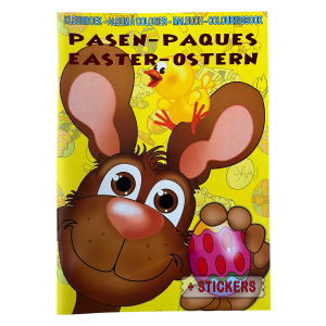 Pasen kleurboek, knutselboek met stickers