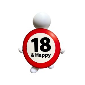I'm Happy giftpoppetje 18 & Happy I'm Happy giftpoppetje 18 & Happy