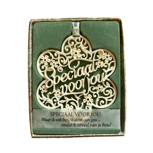 H&&H Inspirerende woorden hanger, Speciaal voor jou, Bloem H&&H Inspirerende woorden hanger, Speciaal voor jou, Bloem