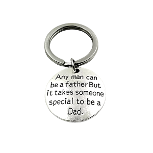 Sleutelhanger Vaderdag "Any man can be a father" Sleutelhanger Vaderdag "Any man can be a father"