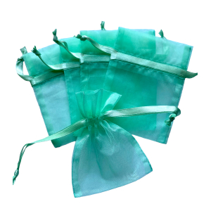 Organza zakje 7x9cm Mintgroen