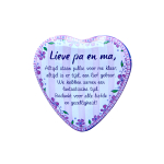 Blikje met tekst Hart, Lieve Pa en Ma
