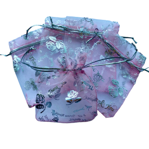 Organza zakje 7x9cm Thank you