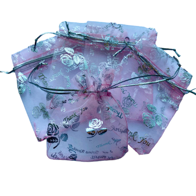 Organza zakje 7x9cm Thank you