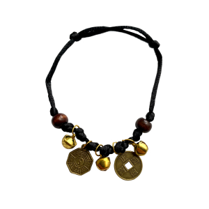 Armband met Geluksmuntjes en Belletjes Armband met Geluksmuntjes en Belletjes