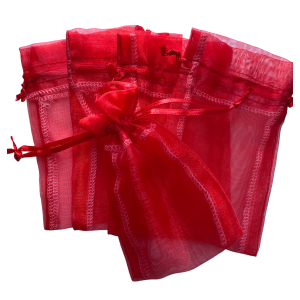 Organza zakje 8,5x13cm Rood