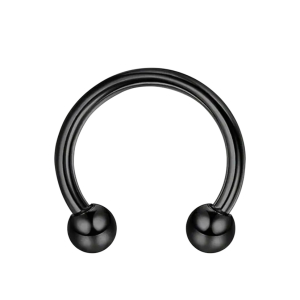Hoefijzer Piercing Zwart 8x1.2 Hoefijzer Piercing Zwart 8x1.2