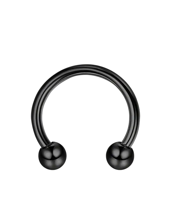 Hoefijzer Piercing Zwart 8x1.2 Hoefijzer Piercing Zwart 8x1.2