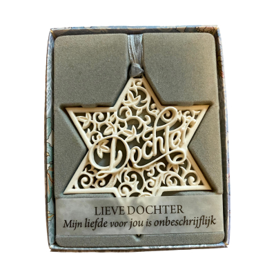 H&&H Inspirerende woorden hanger, Dochter, Ster