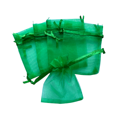 Organza zakje 7x9cm Groen