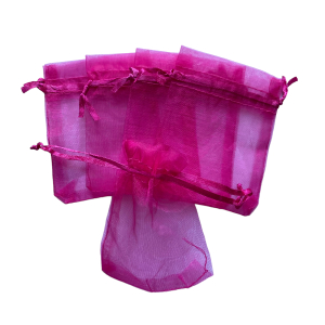 Organza zakje 7x9cm Fuchsia