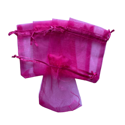 Organza zakje 7x9cm Fuchsia