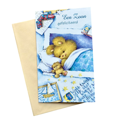 Geboortekaart Een Zoon Gefeliciteerd