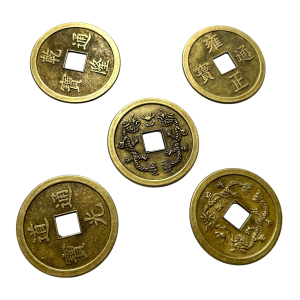 Geluksmunten groot 5 stuks