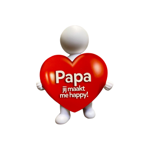 I'm happy Giftpoppetje vaderdag, Papa I'm happy Giftpoppetje vaderdag, Papa